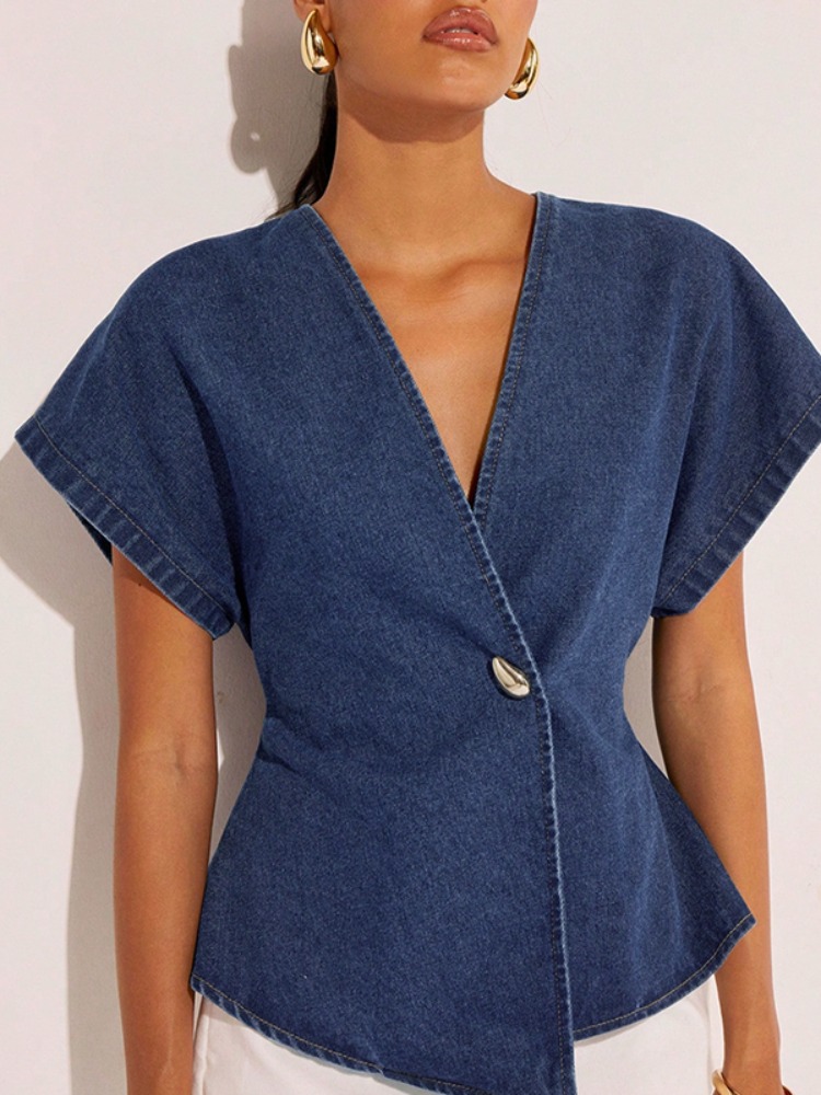 Summer Clothing Wraps - 2026 Kadınlar İçin Koyu Mavi Kot
