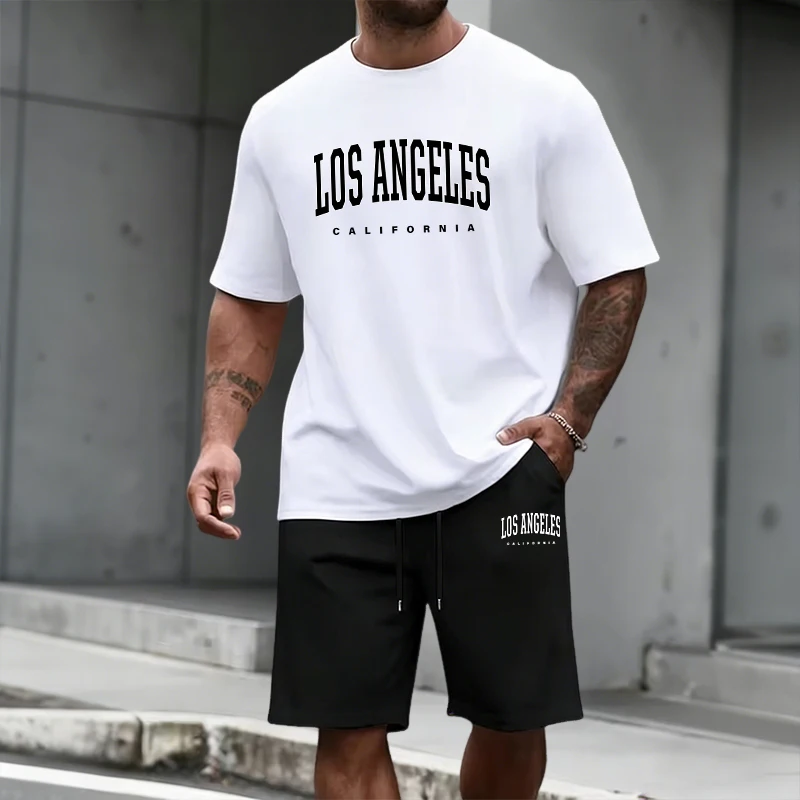 Summer Clothing Men Fashion - Erkek Eşofman Takımı Kısa Kollu Üst