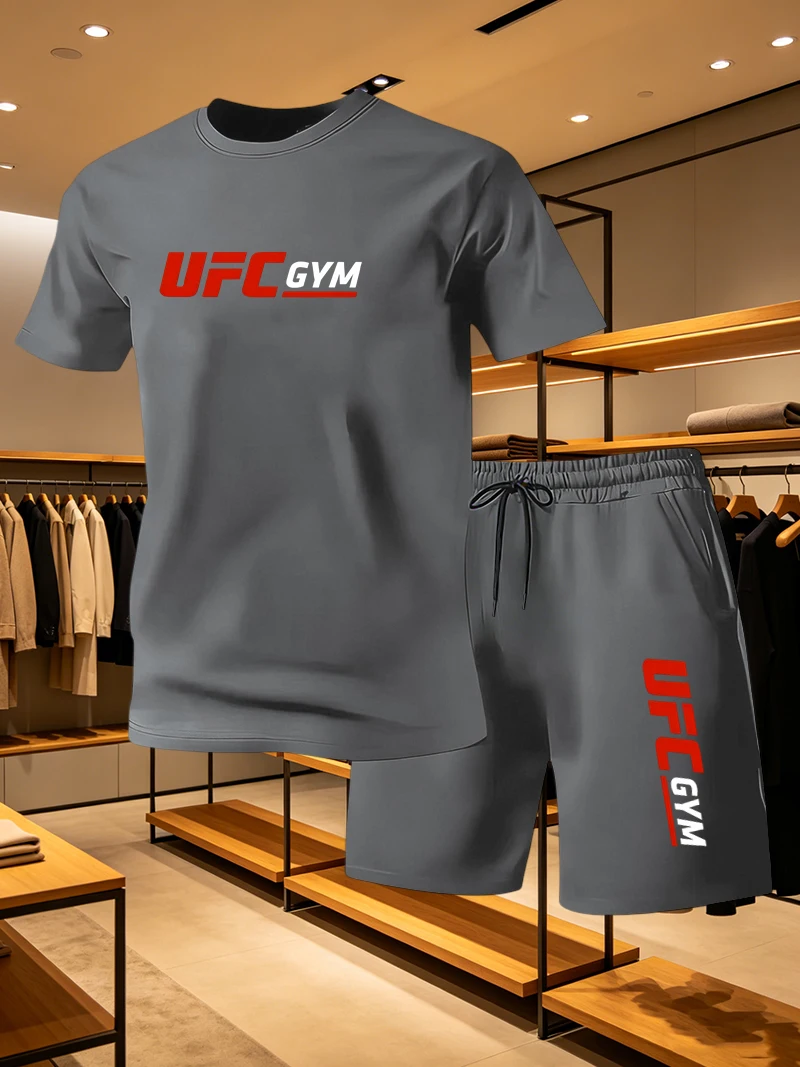 Summer Clothing Men Fashion - Erkek Moda Tişört Şort UFC Günlük