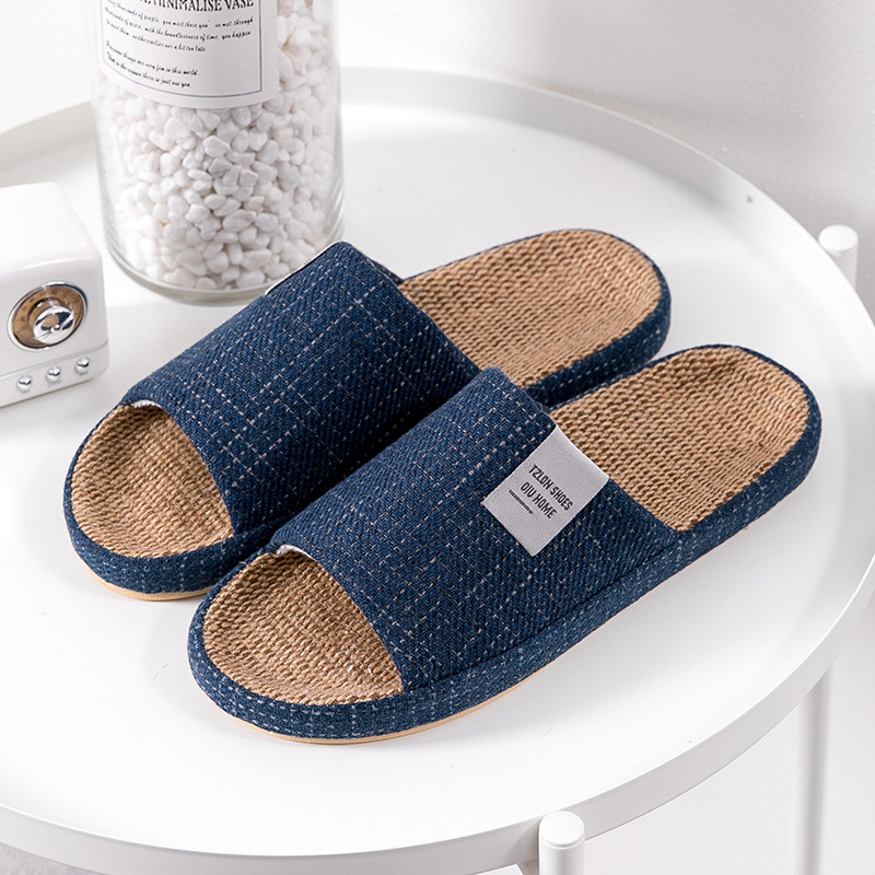 Summer Cloth - Erkek Nefes Alabilen Keten Terlikler, Dört