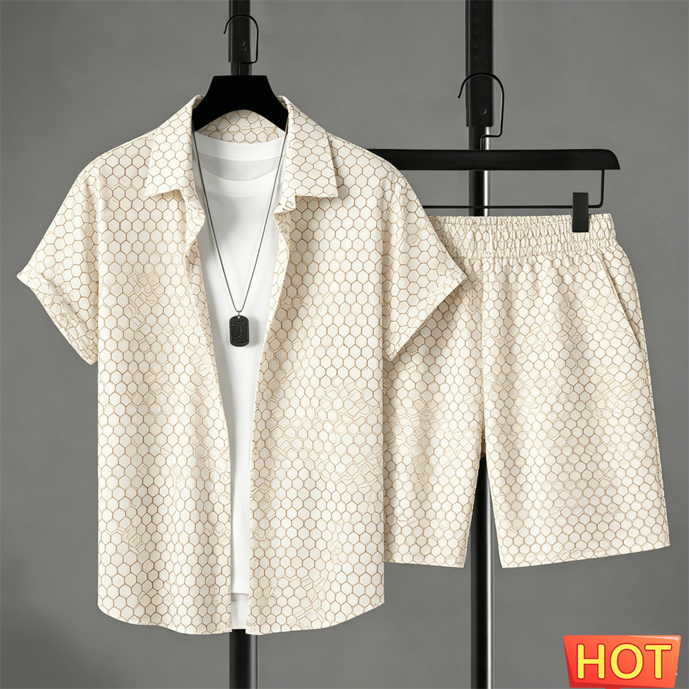 Summer Clothing Trends - Yazlık Erkek Gömlek Takımı Degrade Renkli