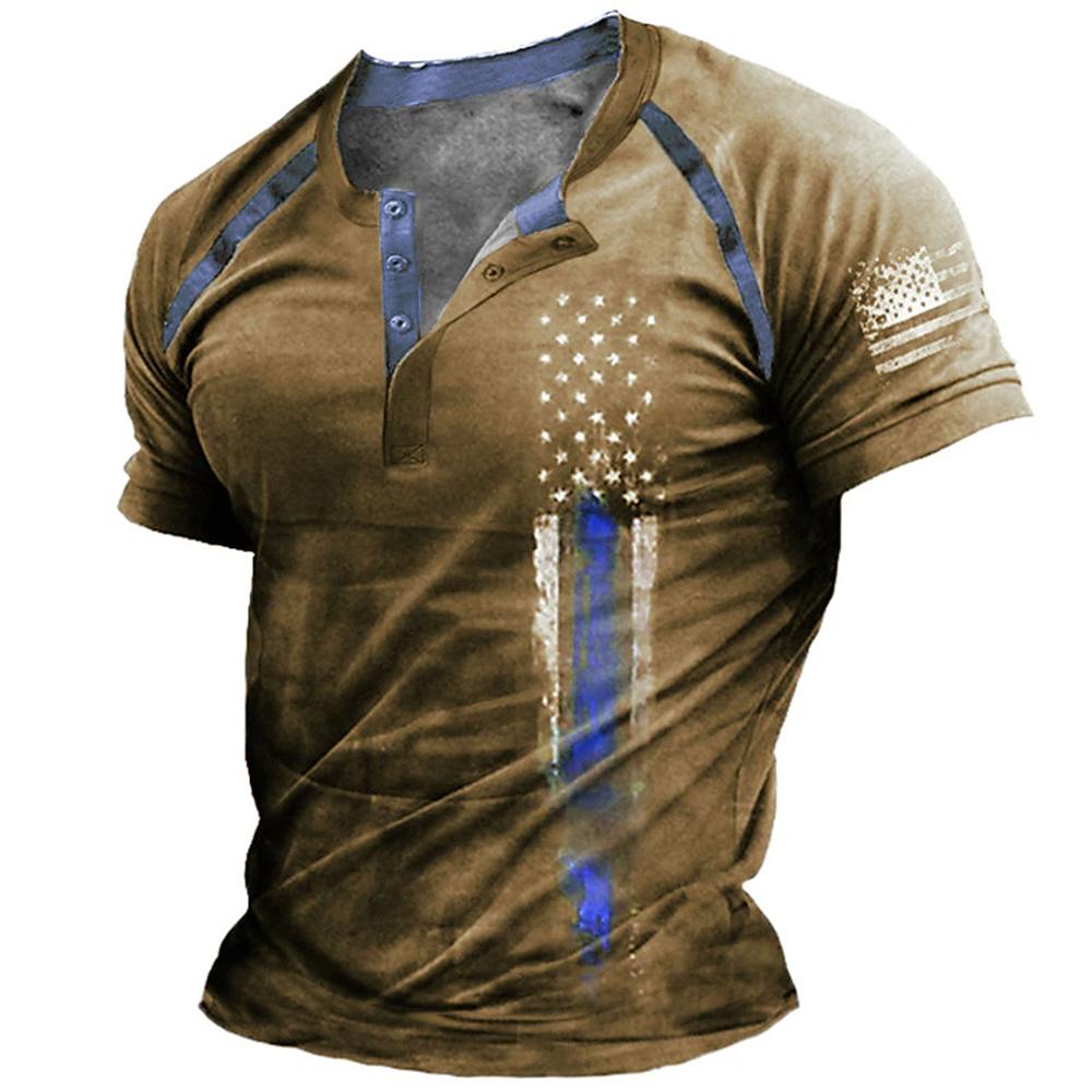 Summer Clothing Men Fashion - Komik 3D Amerikan Bayrağı Baskı erkek