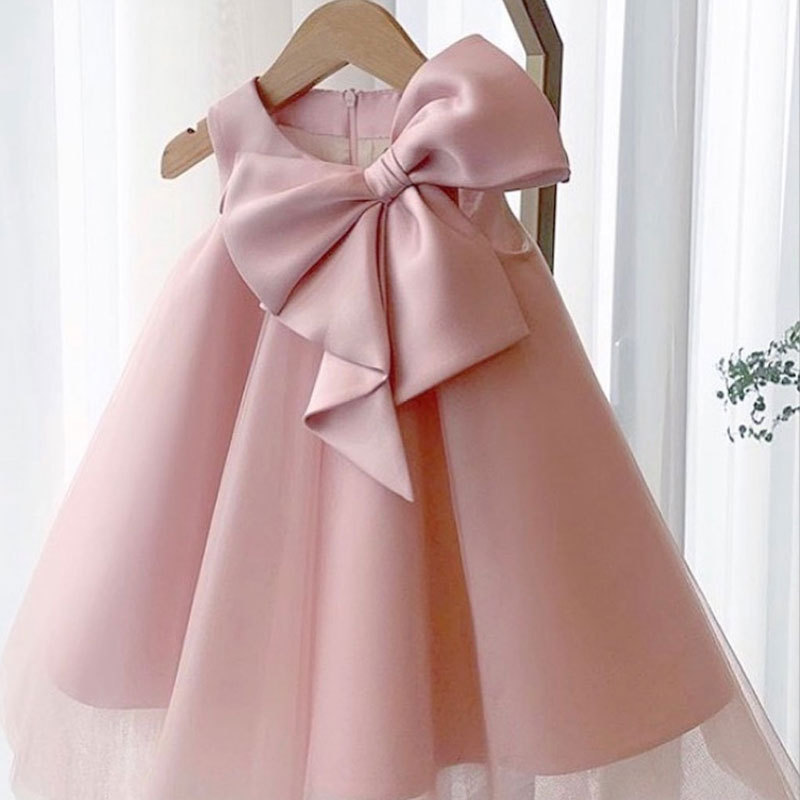 Summer Clothing Newborn - Yaz Büyük Yay Bebek Kız Elbise