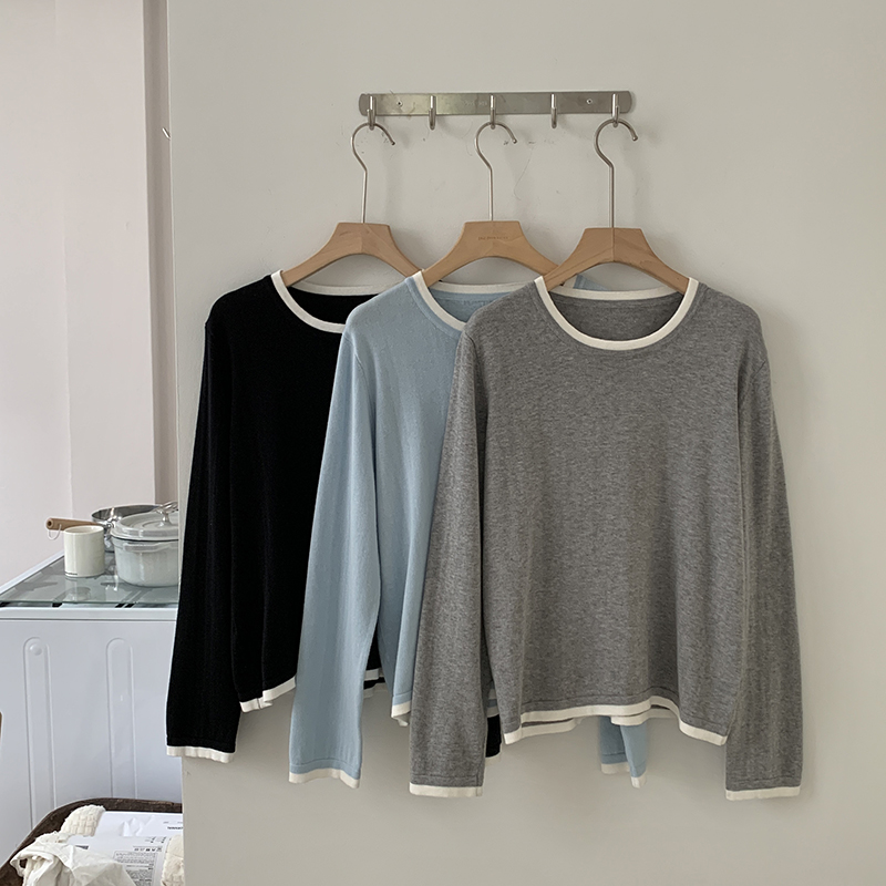 Summer Cloth - %100 Pamuk Kadın O-Yaka Renk Bloklu