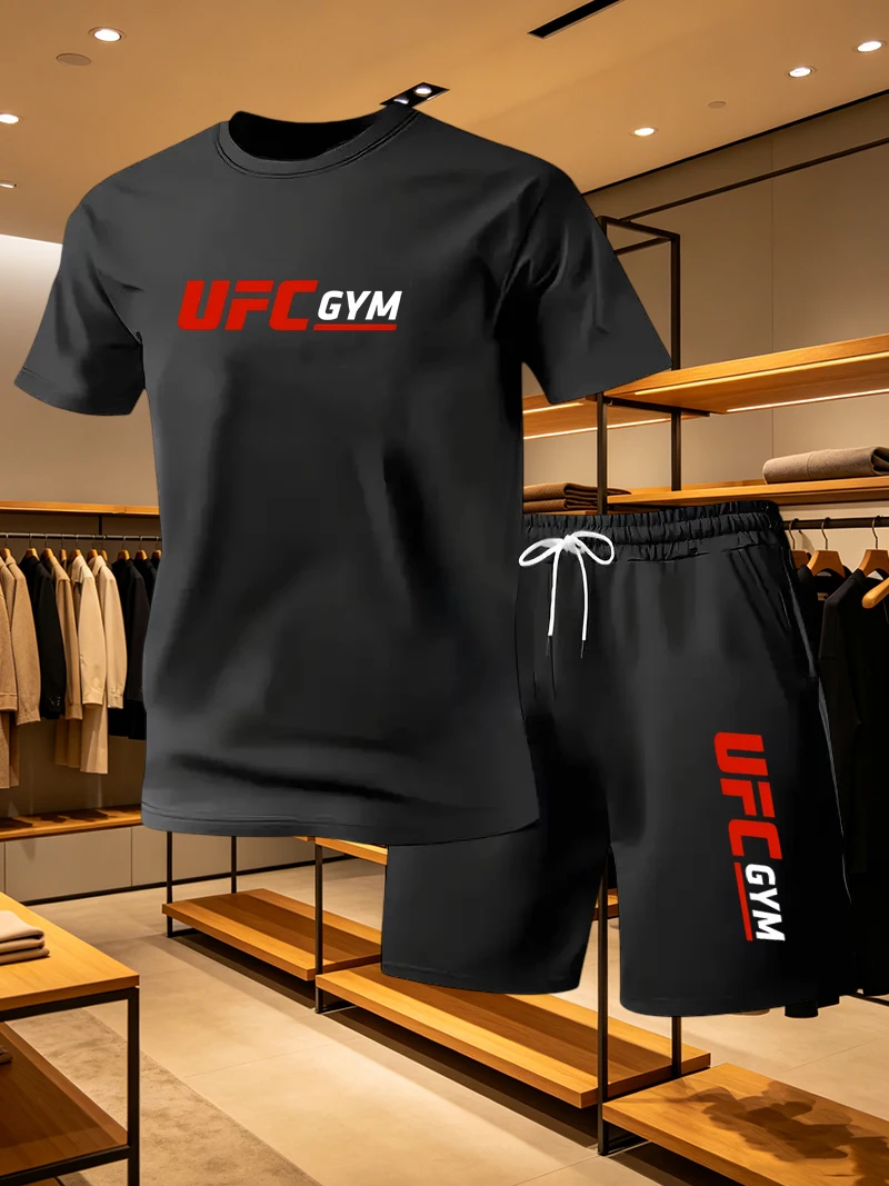 Erkek Moda Tişört Şort UFC Gün - Summer Clothing Men Fashion incelemesi ve fiyatı