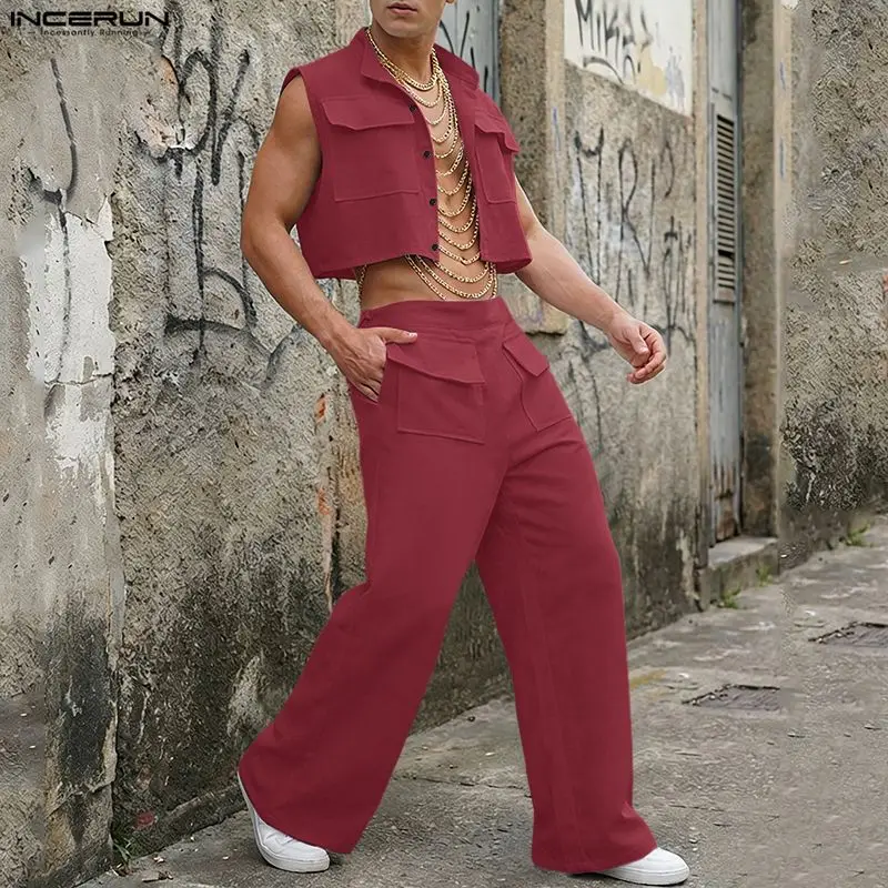 INCERUN Erkek Setleri Katı Kol - Summer Clothing Trends incelemesi ve fiyatı
