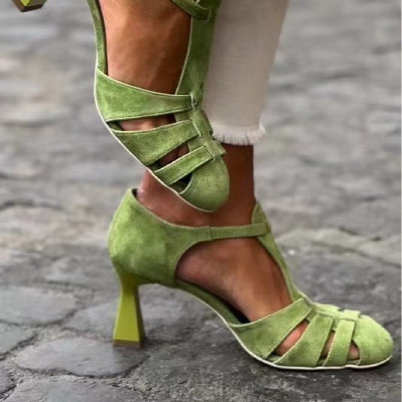 Kadın Yeşil Süet Kitten Topukl - Summer Clothing Office incelemesi ve fiyatı