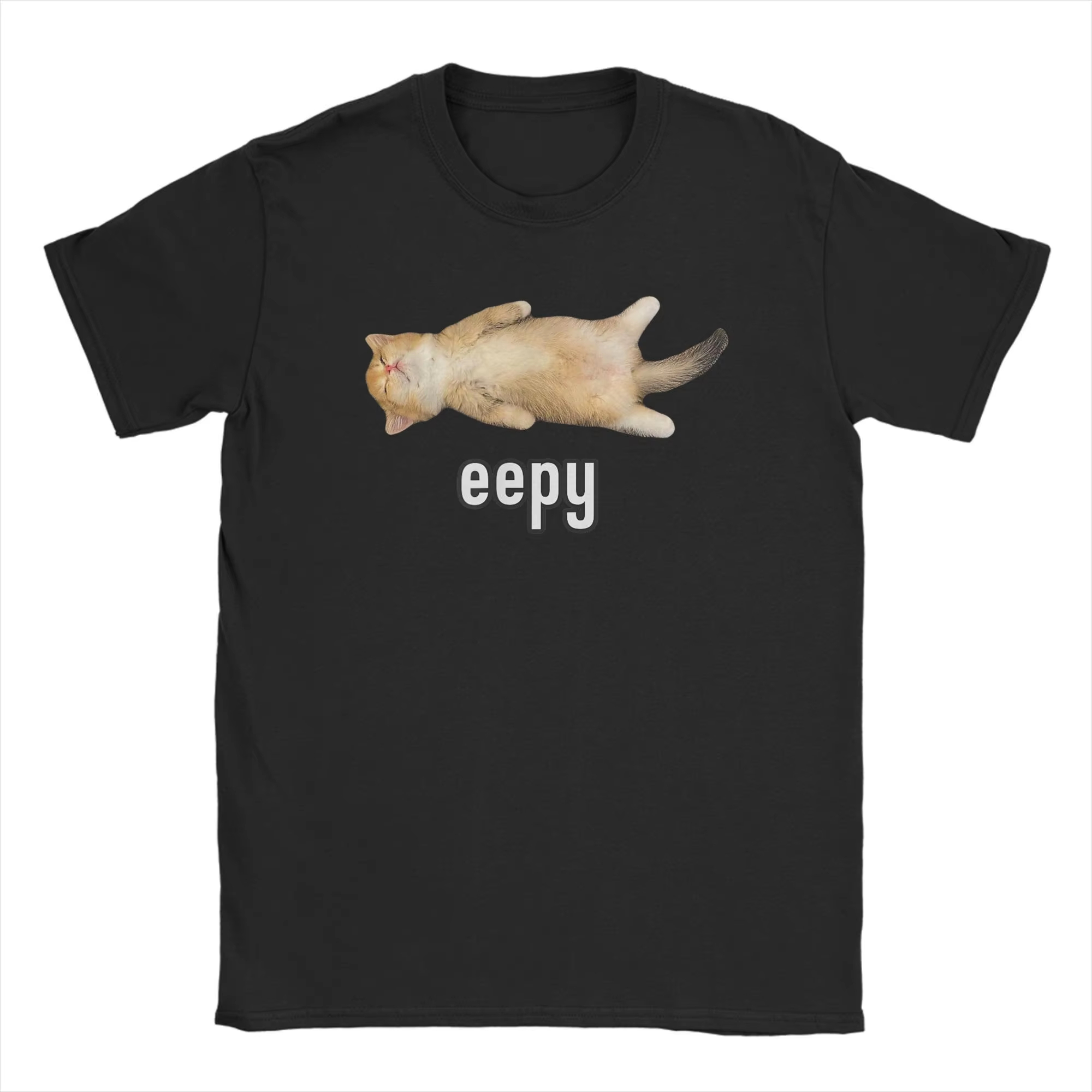 2026 Erkek T-Shirt Eepy Cat Uy - Summer Clothing Gif incelemesi ve fiyatı