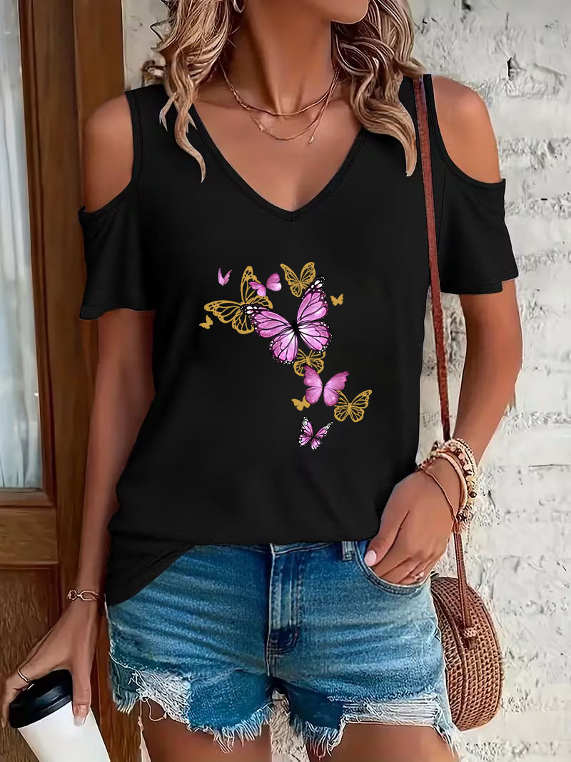 Trendy Kelebek Baskılı Tişört  - Summer Clothing Drop incelemesi ve fiyatı